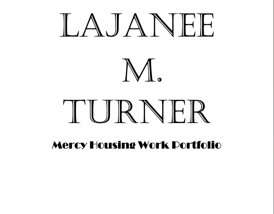 Portfolio Cover LaJanee Turner Year 1
