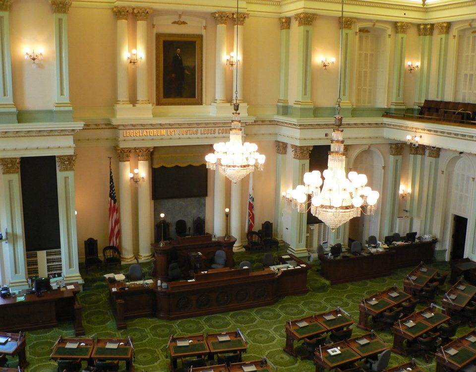 The floor of the California State Assembly