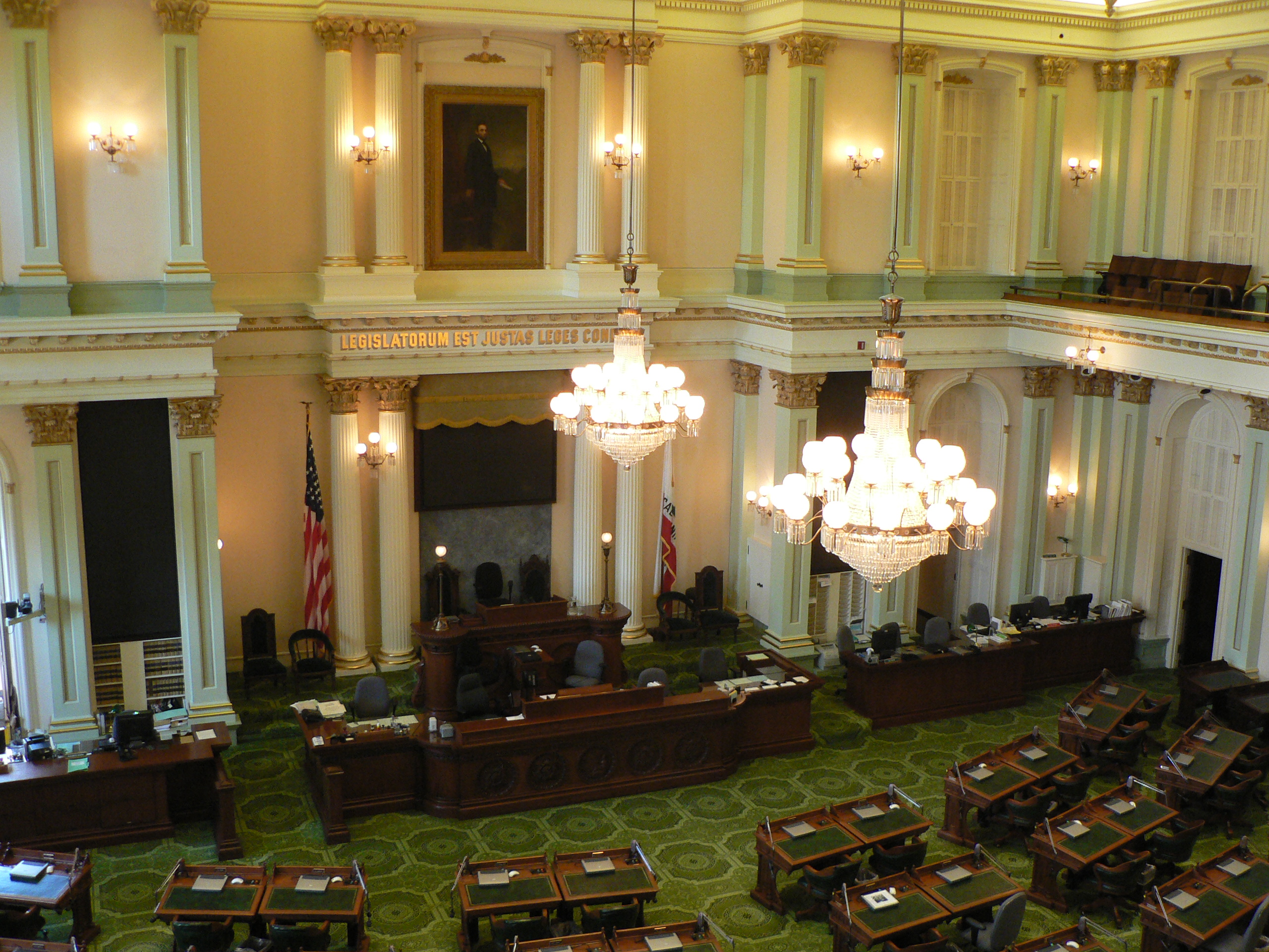 The floor of the California State Assembly