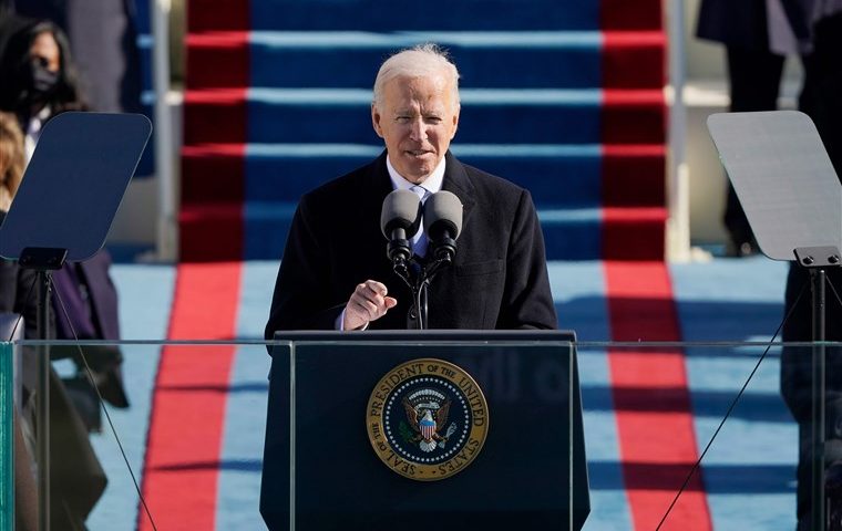 Joe Biden at the inauguration