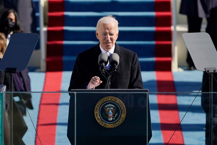 Joe Biden at the inauguration