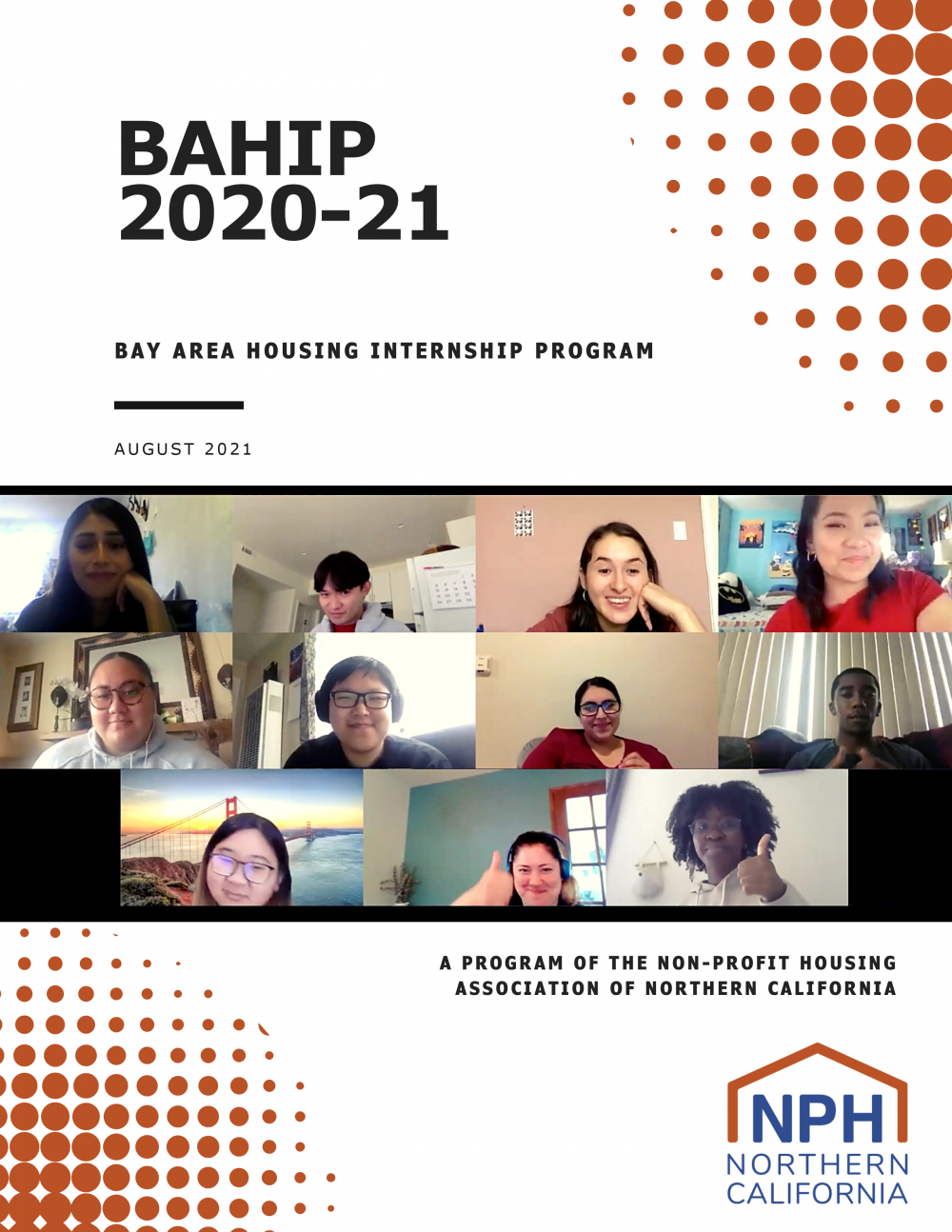 Cover photo of BAHIP report featuring interns.