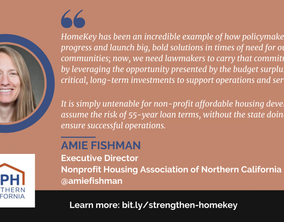 Graphic of Amie's headshot and quote about Homekey