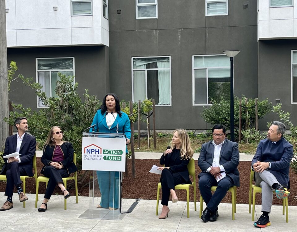 London Breed speaking at BAHA press conference