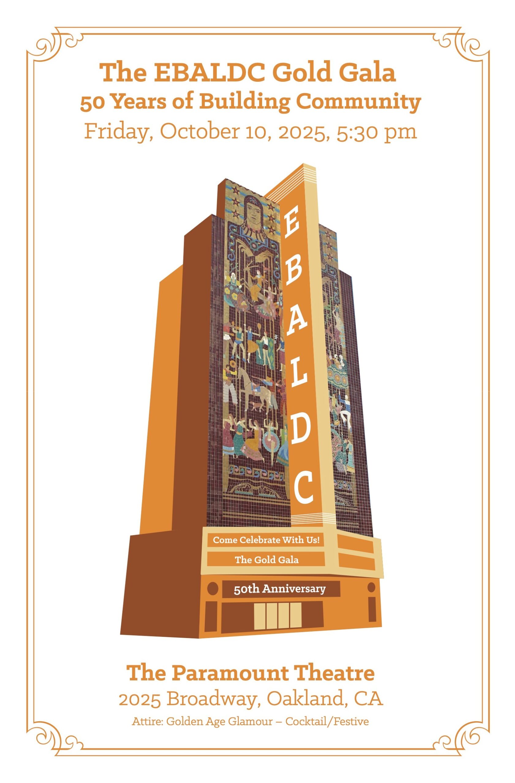 Flyer for EBALDC gala