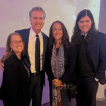 Amie Fishman, Governor Gavin Newsom, Chione Flegal, and J.T. Harechmak at the bill signing ceremony on Cap-and-Invest